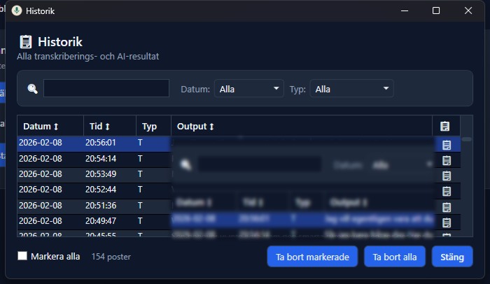 Om TapScribe PC (version 0.3.0)